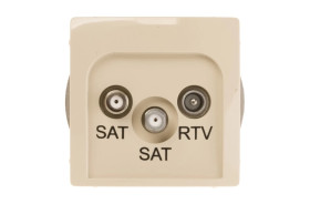 Simon Basic Gniazdo antenowe SAT/SAT/RTV końcowe beżowe BMZAR+SAT3.1-P2.01/12