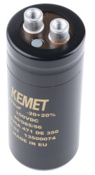 Kondensator 470μF 350V dcmontażśrubowy KEMET 36 (Dia.) x 82mm