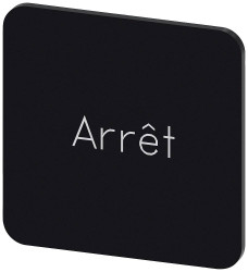 Tabliczka opisowa Siemens 3SU1900-0AF16-0GB0 (S x W) 22 mm x 22 mm Arrêt 10 szt.