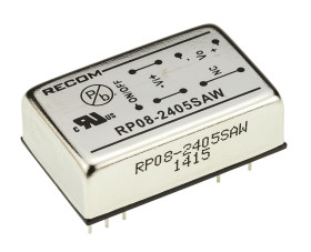 Przetwornica DC-DC, 8W, Uwe 9 → 36 V DC, Uwy 5V dc, Iwy 1.6A Tak, Recom Tak