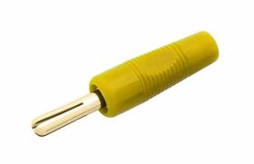 Wtyk banan przykręcany żółty 44 mm