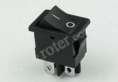 Przeł. kołyskowy mały czarny on-off