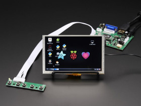 Adafruit HDMI 4 Pi: 5" Display (w/Touch) 800x480 - HDMI/VGA/NTSC/PAL