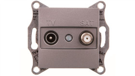 Asfora Gniazdo Tv-Sat Końcowe (1Db) Bez Ramki Stal Eph3400162