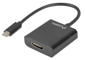Adapter USB-C 3.1 - HDMI (DisplayPort ALT mode) na kablu 15cm czarny LANBERG