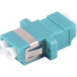 FO connector, LC duplex socket to LC duplex socket, OS1/OS2, singlemode, ceramic, blue, BYB-4-98F2100