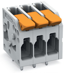 Złącze PCB 3 -pinowe raster 5mm 2 -rzędowe Przewlekany Męski WAGO