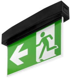 Oprawa ewakuacyjna natynkowa SUPREMA D-std M 3H AT IP44 NT BLK + (E2, E3) / 88053