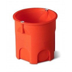 Puszka podtynkowa 60mm głęboka z wkrętami pomarańczowa PK-60 LUX 0206-51