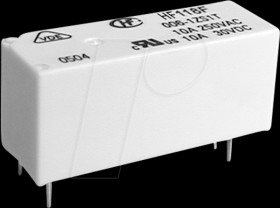 HF118F/12-1ZS1T(136) Miniature power relay, 12 V DC, 10 A, 1 changeover contact