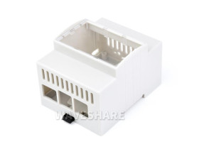 Waveshare DIN rail ABS Case for Raspberry Pi 5, large inner space, injection moduling