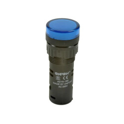 Kontrolka AD16-16E/B-230 LED 16mm 230V niebieska / 30332