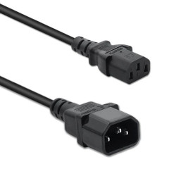 Qoltec Kabel zasilający do UPS IEC C13/C14 3x1.0mm² 1.5m