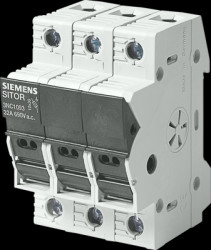 Fuse load-break switch, 3 pole, 32 A, 750 V, (H x D) 58 x 85 mm, 3NC1093