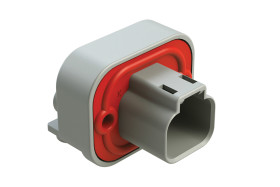 Złącze samochodowe 2-pinowe Amphenol Industrial 2-rzędowe Męski 13A AT Montaż na kołnierzu Złącze samochodowe