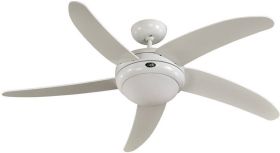 CasaFan Elica WE Wentylator sufitowy 65 W (Ø x W) 132 cm x 340 mm biały tryb zimowy, pilot zdalnego sterowania, podświet