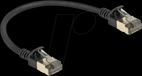 80337 Patch cable Cat.8.1 F/FTP Slim Pro 0.25 m black