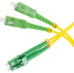 Patchcord światłowodowy FO SM LC/APC-SC/APC duplex 9/125 1m