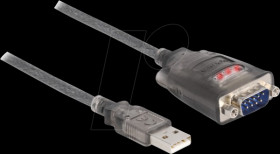 61412 USB converter, A to RS232, ESD, status LEDs, 20 cm