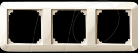 389344 1-M frame - 3-gang, white, glossy
