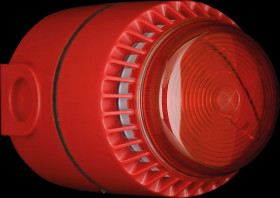 FLSVRLRDSEPSW Flashni, red, red lens, deep base, 24 V DC