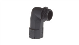 Dławnica Poliamidowa Kątowa Do Rur Osłonowych Pg16 Ip54 Czarna Fkd 16 Bk...