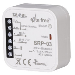 SRP-03 Sterownik rolet w puszkę 230V centr. ZAMEL