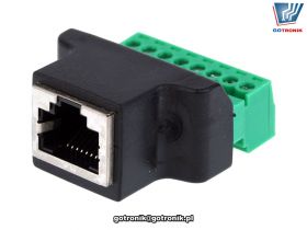 Gniazdo RJ45 na złącze śrubowe przejściówka