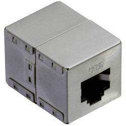 Value 21.99.3002 RJ45 connector Adapter CAT 6 Silver Patch Cable Adapters nan