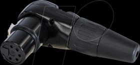 RC5FR-BAG XLR cable socket 5-pin angled, black