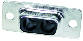 D-Sub socket, 2 pole, 2W2, straight, 09691000522