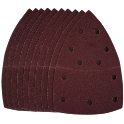 Draper 44098 Multi-Sanding Sheets-Hook &amp; Loop, 102x62mm, 93mm, 80 Grit 10Pc