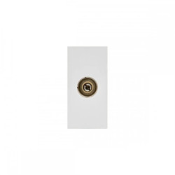 Gniazdo TV Maclean, pojedyncze, białe, MCE726W