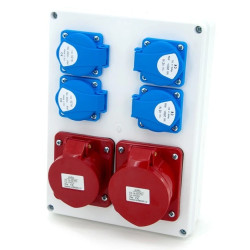 Rozdzielnica budowlana 32A/5 + 16A/5 + 4*GS 230V, obudowa stacjonarna, ELS Elektrotechnika, N411