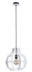 Lampa wisząca nowoczesna drewno 1xE27 BENTO WHITE