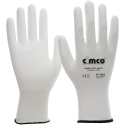 Cimco 141281 Glove Nylon Size 8 M EN 388 PU Coated Knitted Waistband