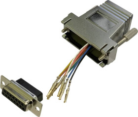 Adapter BKL Electronic 10121120 złącze żeńskie D-SUB 15-pin - złącze żeńskie RJ45