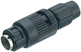 Plug, 3 pole, solder connection, bayonet locking, straight, 99 0975 100 03