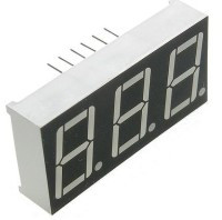 LDT56-1GWA Wyświetlacz potrójny wysokość cyfry: 14.22mm (0.56") wspólna anoda - zielony