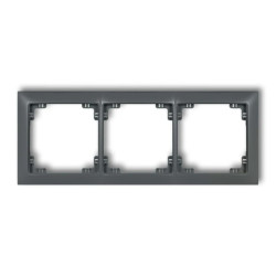 DECO Ramka uniwersalna potrójna z tworzywa DECO Soft grafitowy mat 28DRSO-3