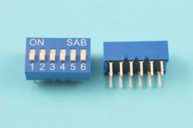 DIP SWITCH 6-PIN BLUE SLIDE