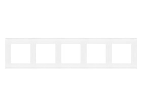 SIMON 55 Ramka 5 pięciokrotna Nature szkło mrożone białe TRN5/170 KONTAKT SIMON
