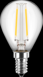49172 LED filament lamp G45, E14, 2.5 W, 250 lm, WW