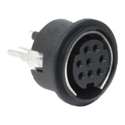 Złącze DIN 6 -pinowe Żeński Montaż na panelu