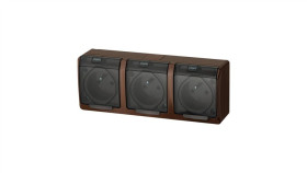 Hermes Gniazdo Hermetyczne Potrójne Z/U 16A Ip44 Brązowe 0323-05