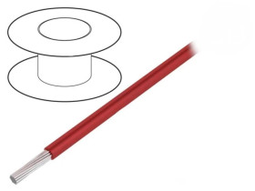 3071 RD005 Przewód na rolce o długości 30,5m linka Cu, 600V PVC czerwony 22 AWG