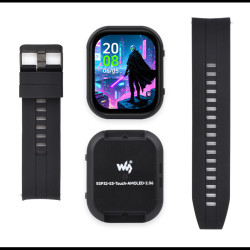 ESP32-S3 Waveshare smartwatch AMOLED dotykowy 2.06" 410x502 mikrofon QSP Wi-Fi BLE