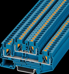 3211793 Double-deck terminal block, PTTB 4, blue