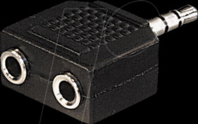 AC 16 3.5-mm stereo jack plug to 2x socket