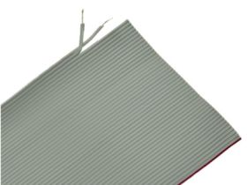 Przewód; wstążkowy; płaski AWG28/50; 50x0,09mm2; 0,09mm2; szary; PVC; taśma raster R=1,27mm; max +105°C; 300V; szpula 30,5m; RoH